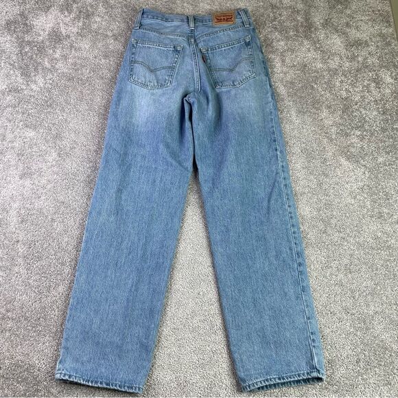 Levi's 94's Baggy Jeans Women’s 25 Blue Straight Leg High Rise Light Denim - Picture 4 of 14